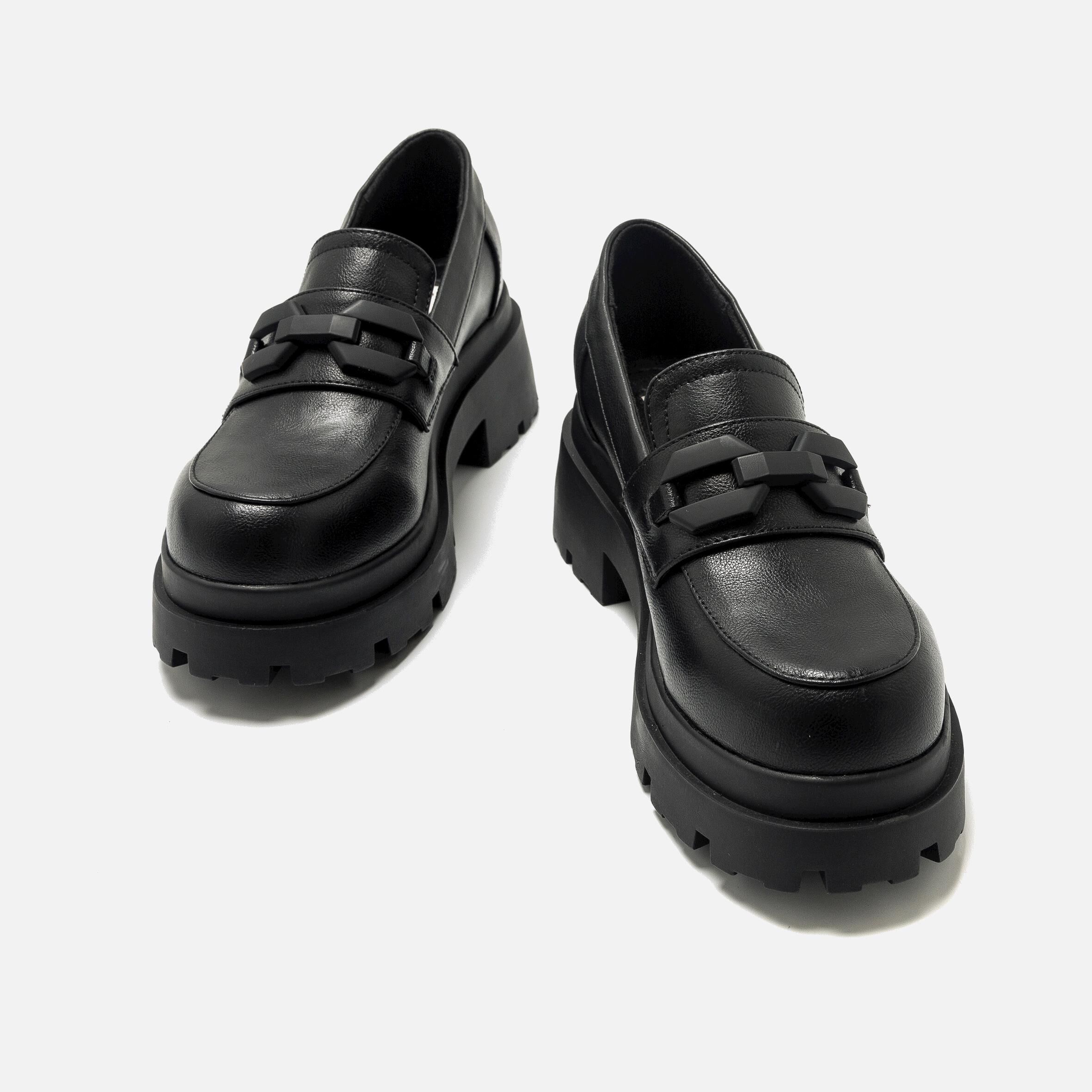 Zapato plano negro hotsell mujer
